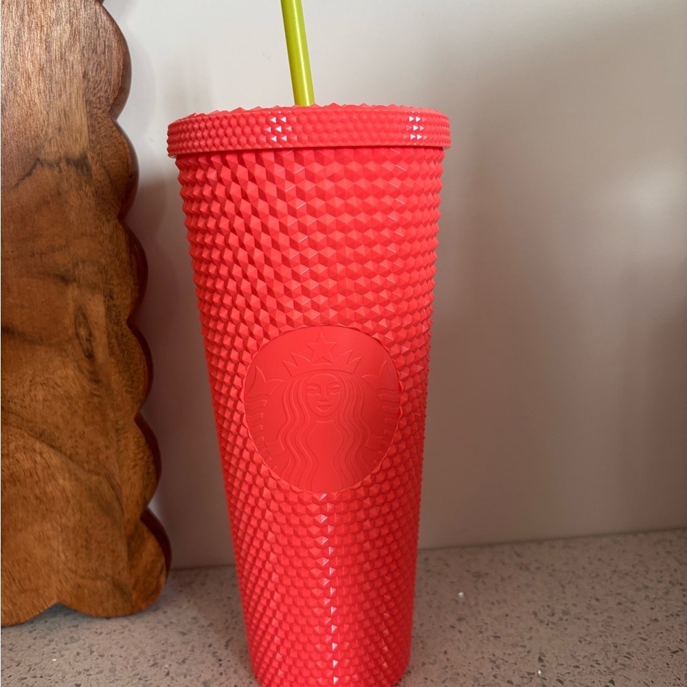 Starbucks neon pink  Studded Tumbler